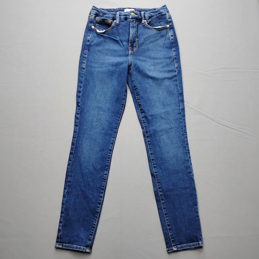Good American Good Legs Skinny Jeans Blue Organic Cotton GAGL873C Womens 8/29
